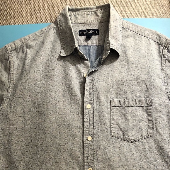 J. CREW MERCANTILE MEN’S COTTON CHAMBRAY SHORT SLEEVE SHIRT - Picture 12 of 13